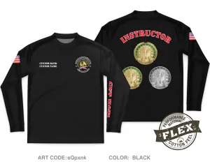 CUSTOM JCCoE, 266th QM BN, 23rd QM BDE Core Men's LS Flex Performance Tee - sQpxnk