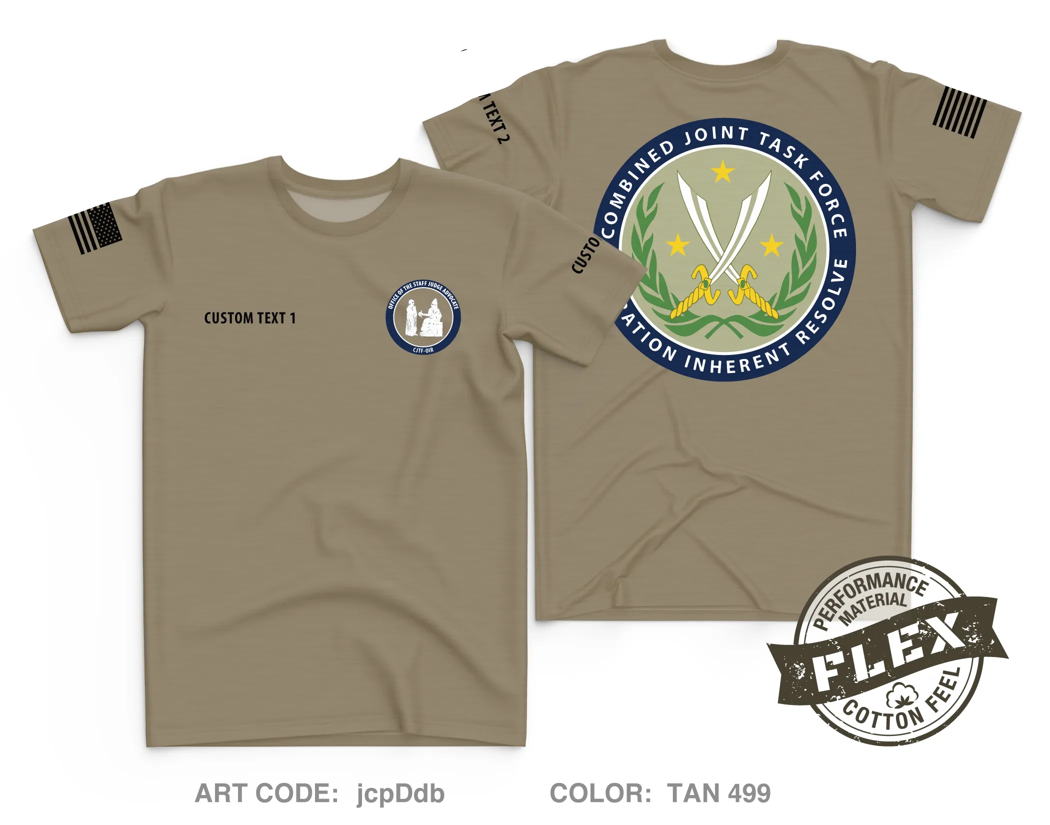 CUSTOM OSJA CJTF-OIR Core Men's SS Flex Performance Tee - jcpDdb