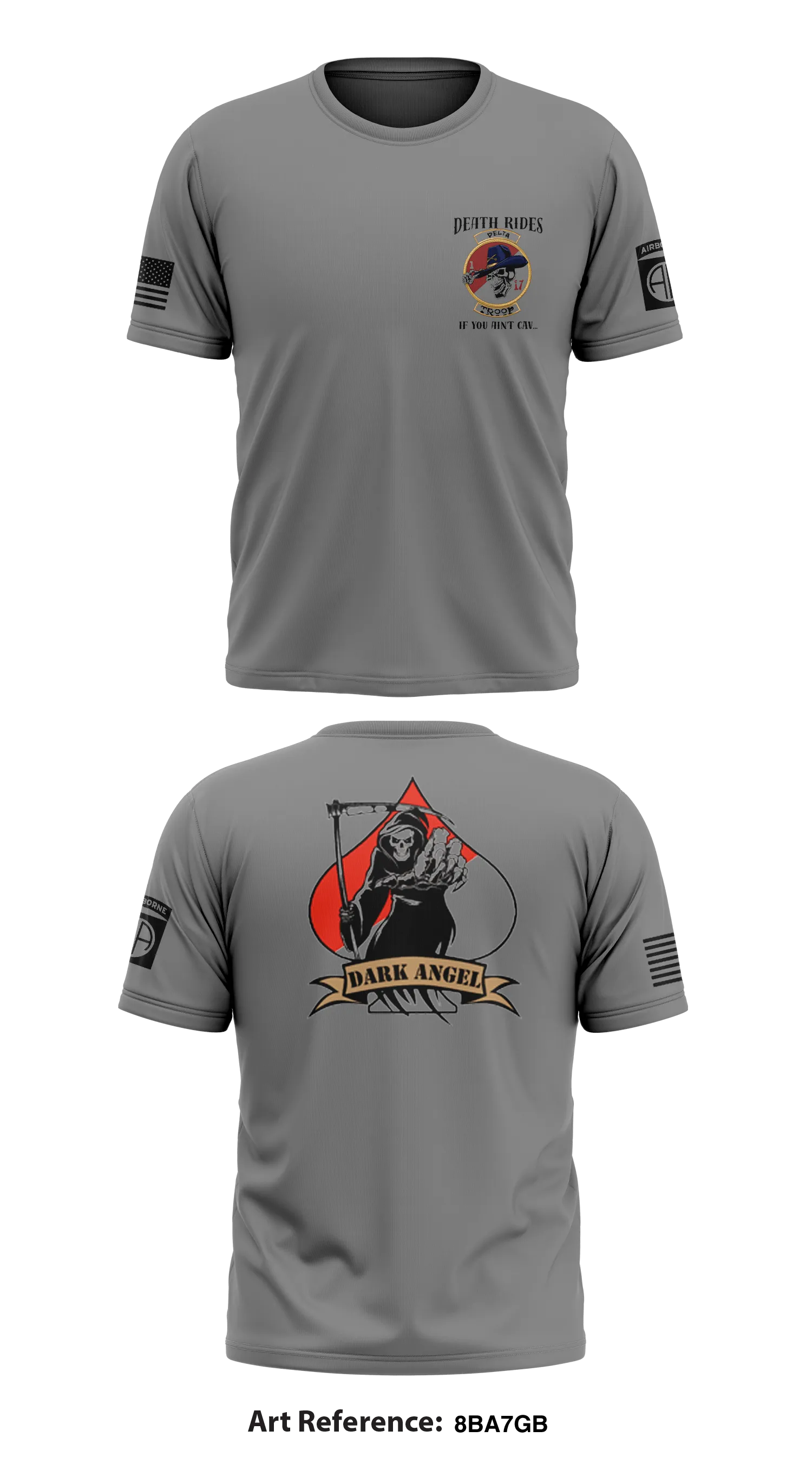 D TROOP 1/17 CAV Store 1 Core Men's SS Performance Tee - 8ba7Gb