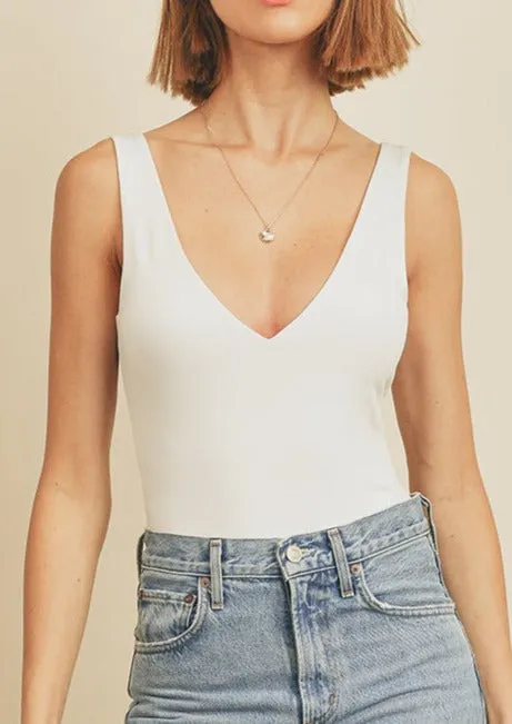 Deep V-Neck Bodysuit