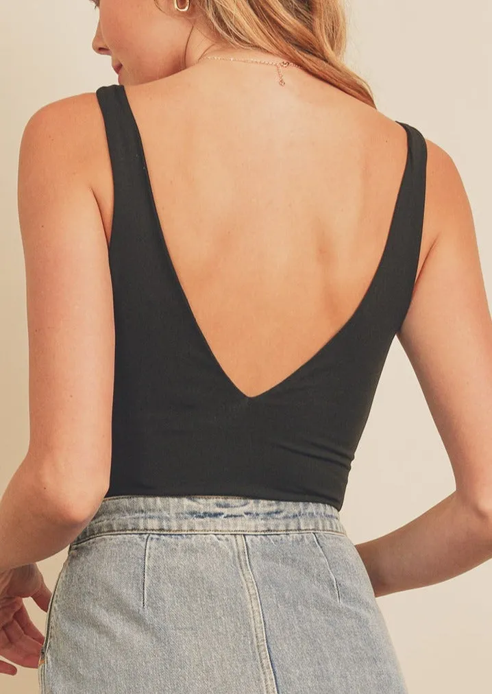 Deep V-Neck Bodysuit