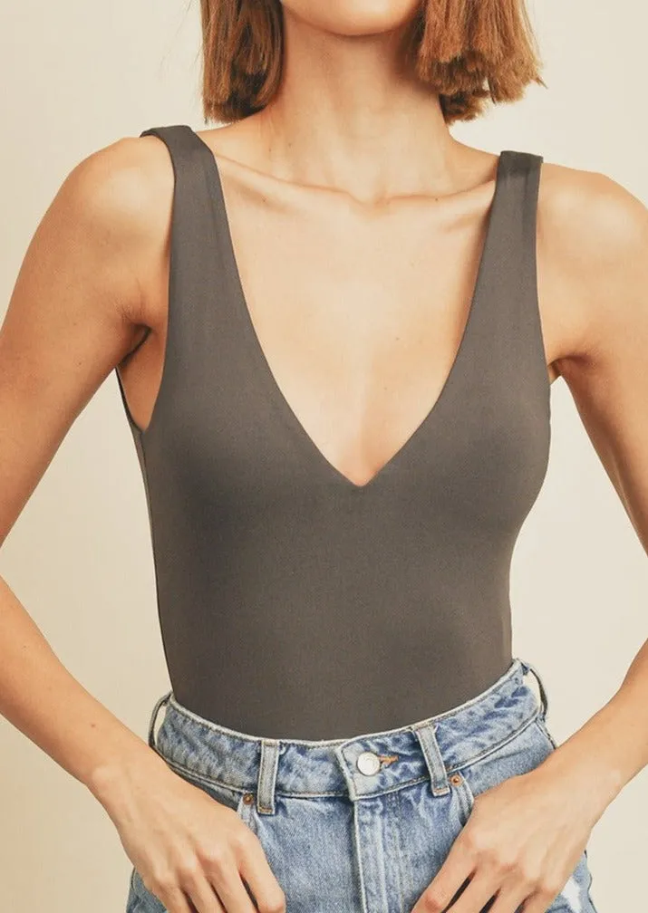 Deep V-Neck Bodysuit