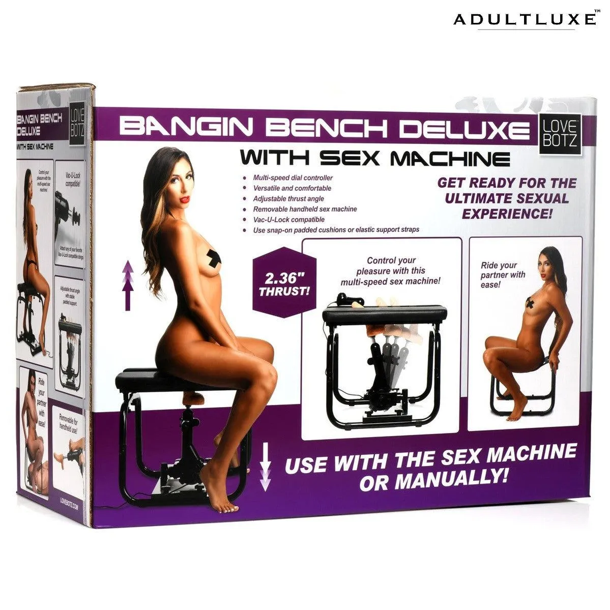 Deluxe Bangin Bench With Removable Handheld Sex Machine