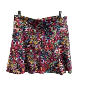 Dona Jo Skirt Skort Size 3 / XL Colorful Floral Tropical Golf Tennis Pickleball