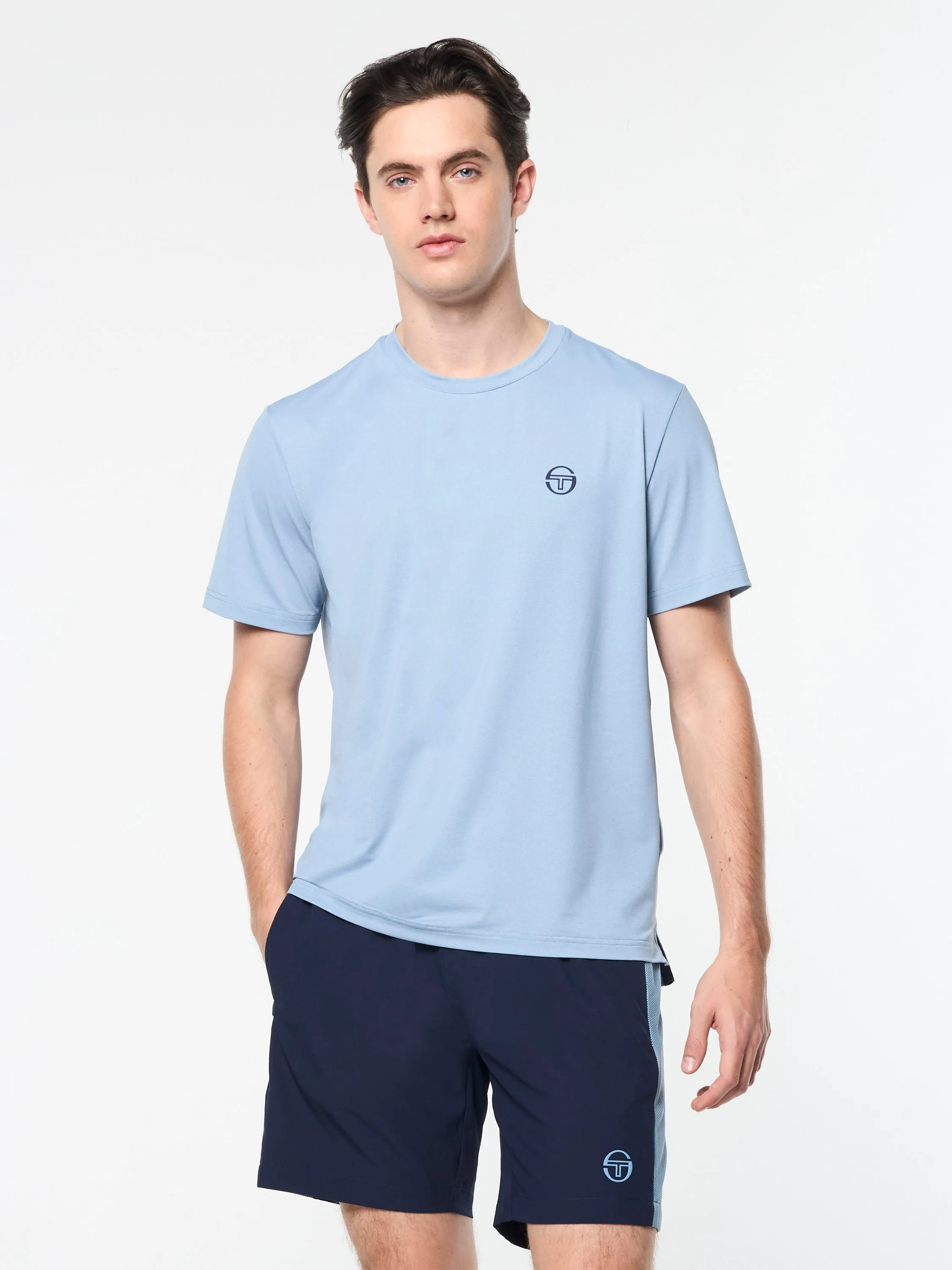 Elio Performance T-Shirt- Faded Denim