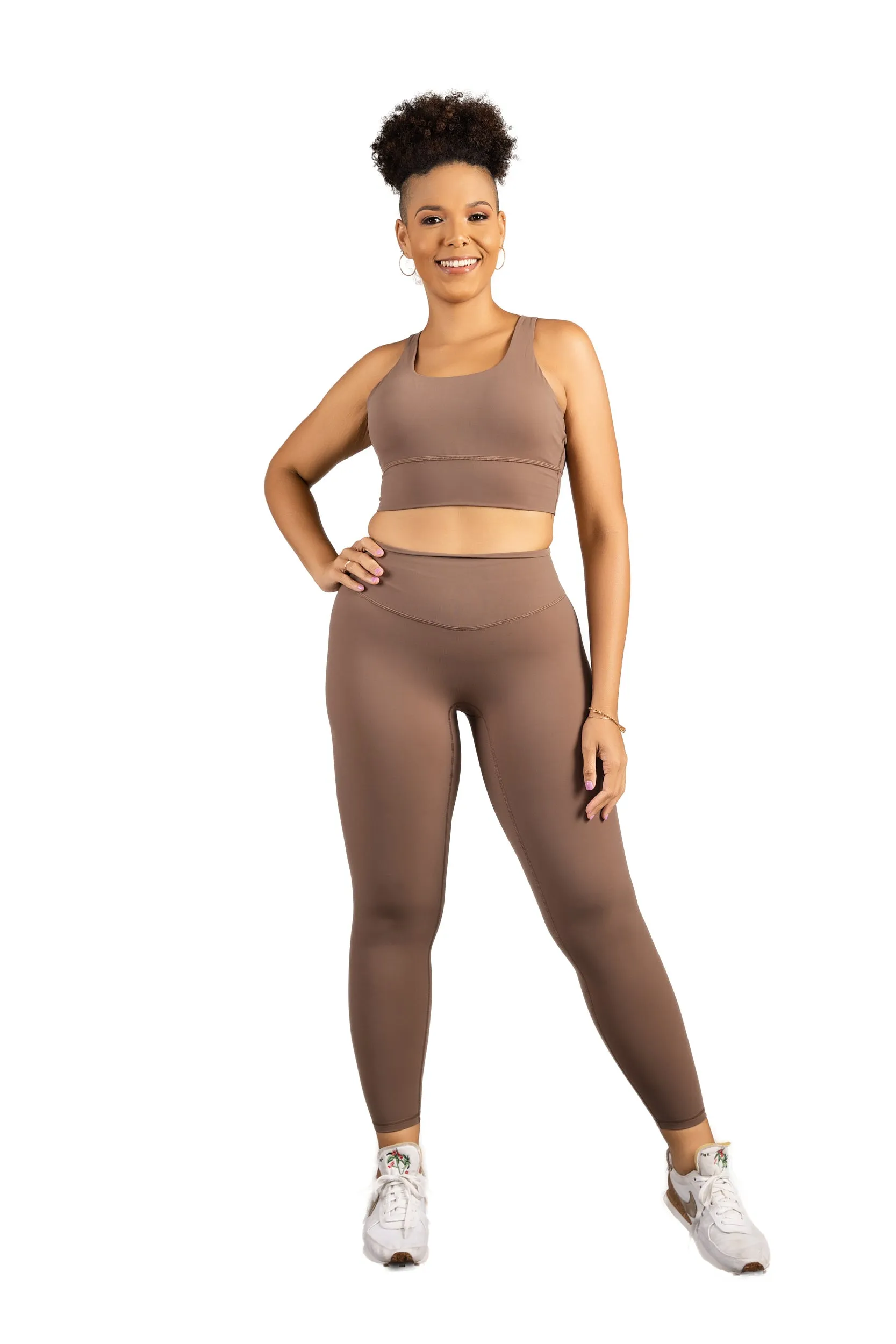 FAYE SPORT BRA CARAMEL BROWN