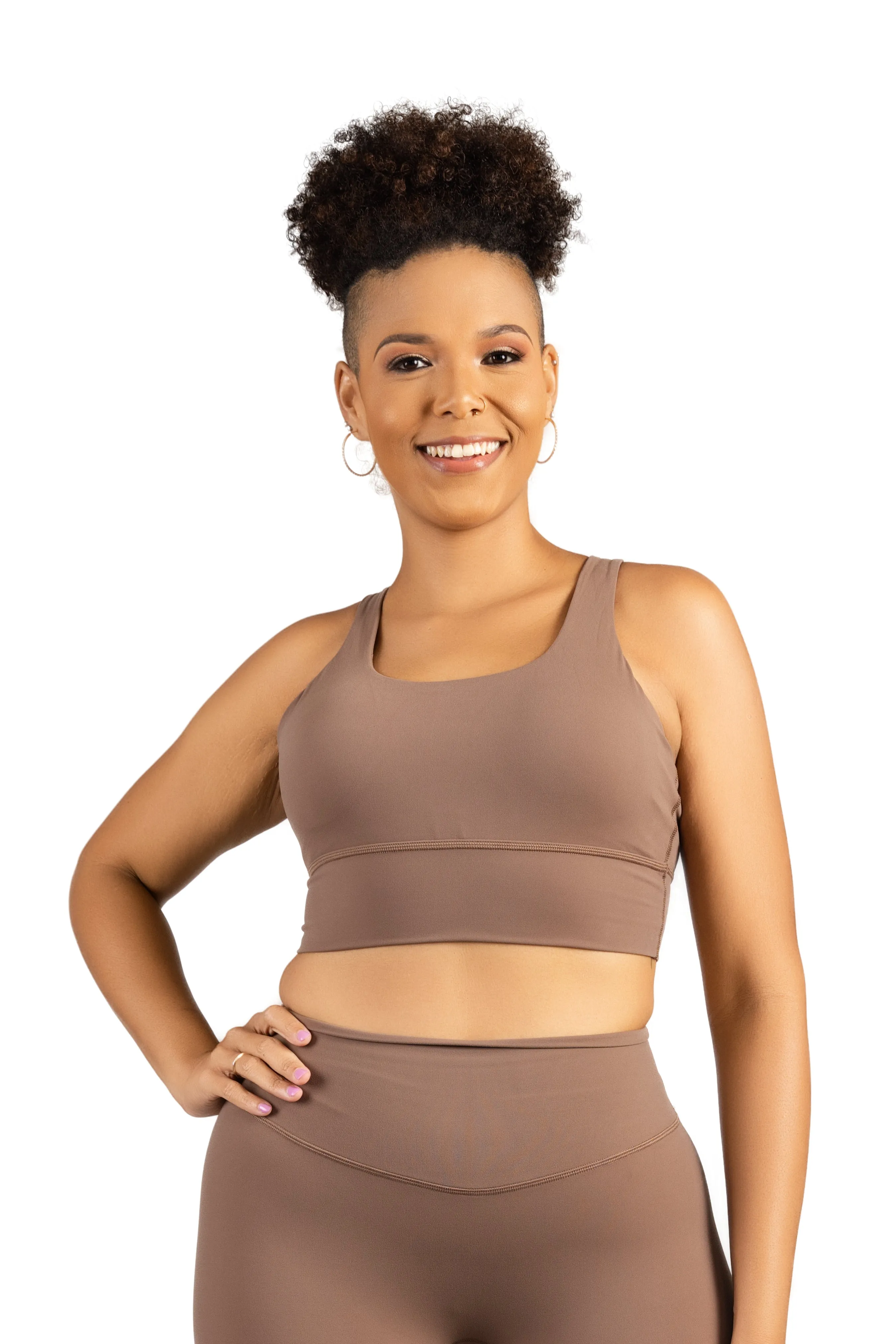 FAYE SPORT BRA CARAMEL BROWN