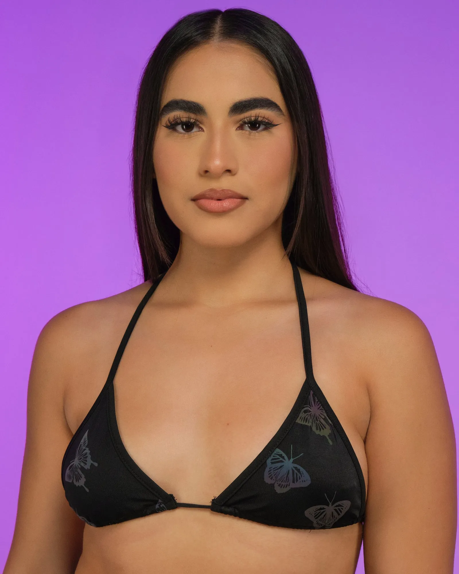 Flash Reflective Butterfly Bikini Top
