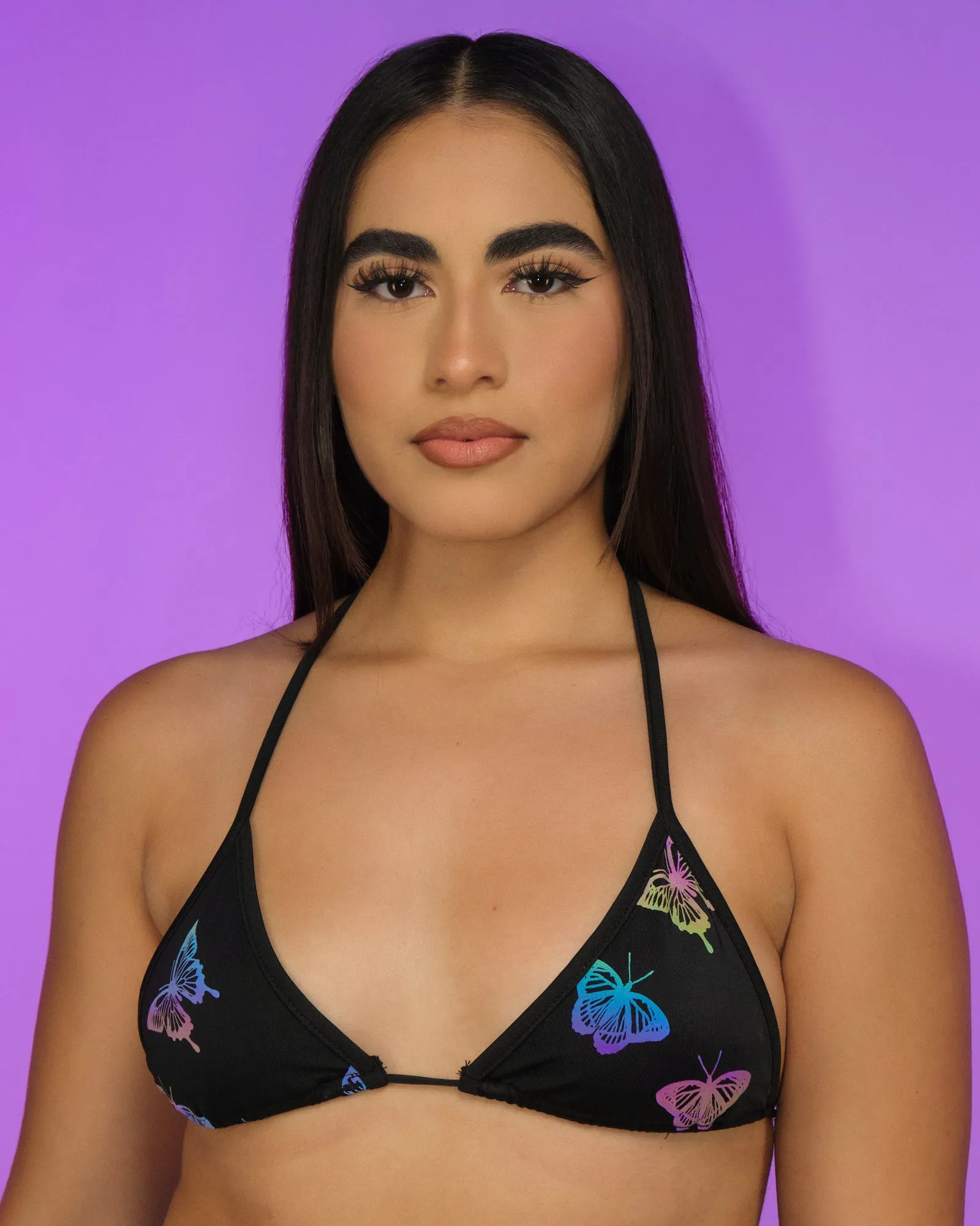 Flash Reflective Butterfly Bikini Top