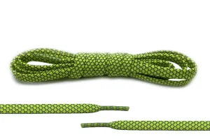 Fluro Green Flat Laces (Reflective)