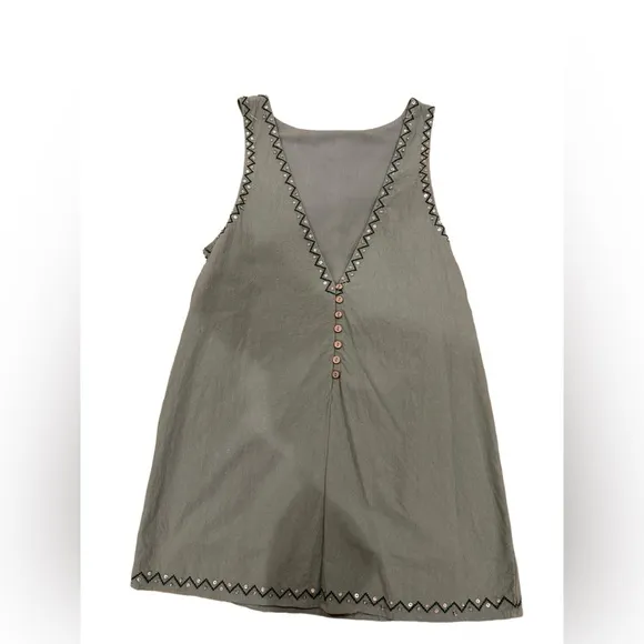 Free People Samson Mini Dress Seaspray Green Combo Dress Sequins Beaded Boho