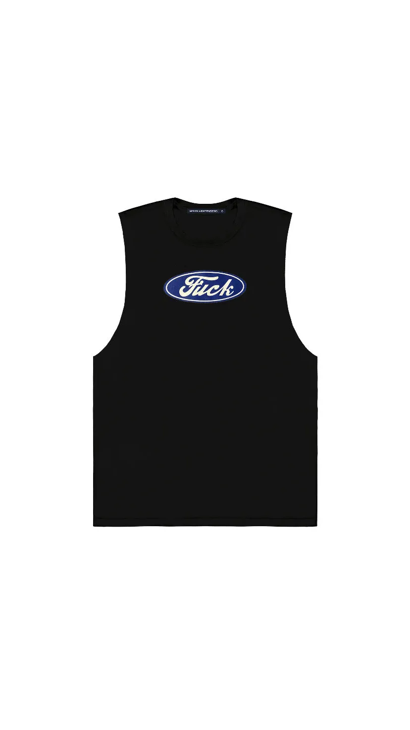 FUCK OVAL EMBLEM MUSCLE TEE
