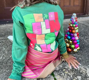 Green Front   Back {FEELIN' FESTIVE} Long-Sleeve Tee