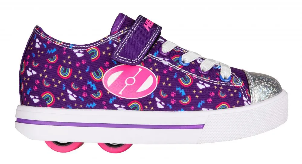 Heelys Snazzy X2 Shoes - Purple/Multi/Rainbow