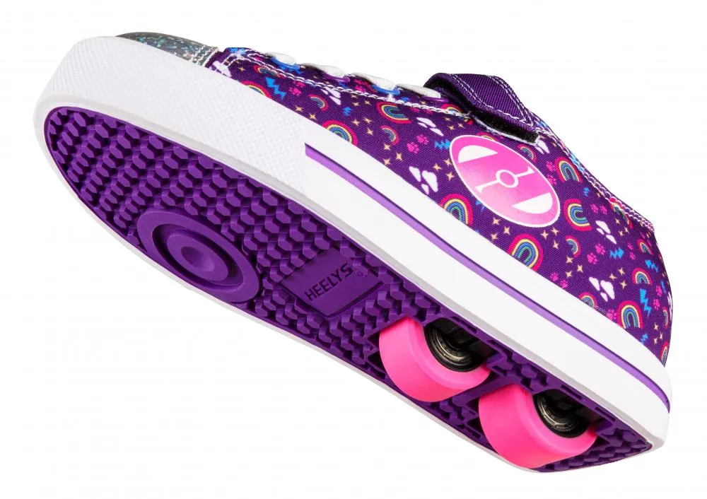 Heelys Snazzy X2 Shoes - Purple/Multi/Rainbow