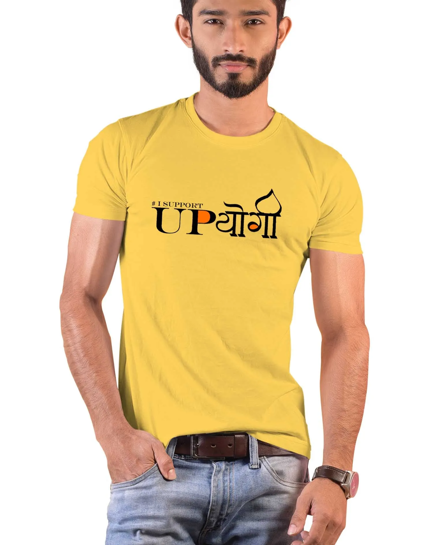 I support UPYogi, Sanskrit T-shirt