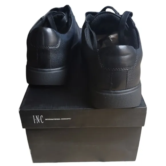 I.N.C. International Concepts Men's Ezra Clean Black Lace Up Sneakers, Size 8.5M