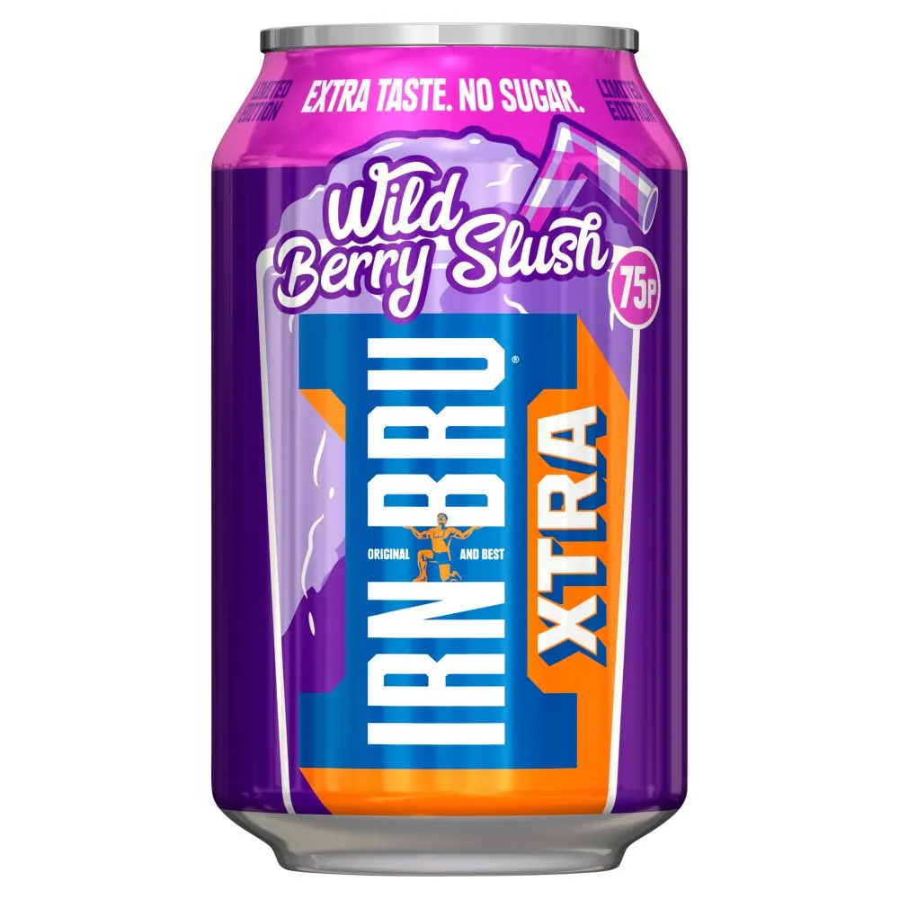 Irn-Bru Wild Berry Slush Xtra No Sugar 330ml (Case of 24)