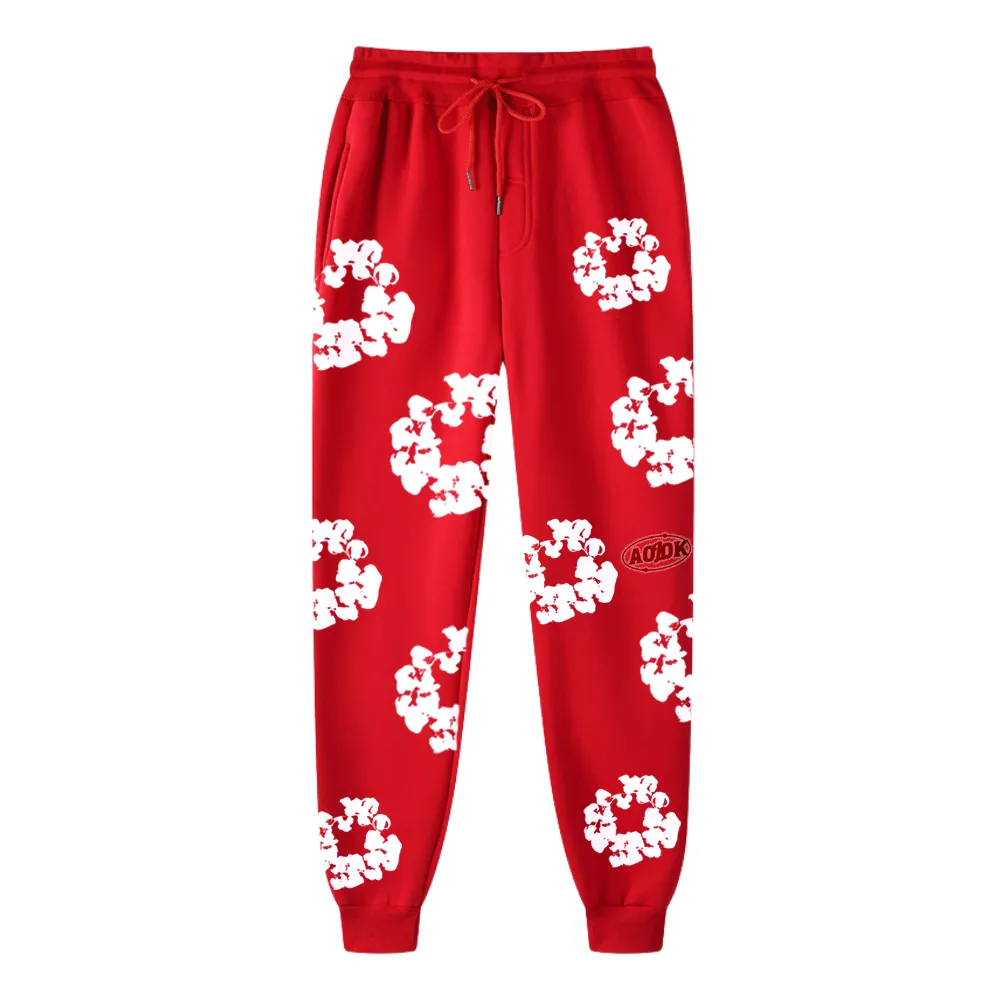 Kapok Print Drawstring Sweatpants