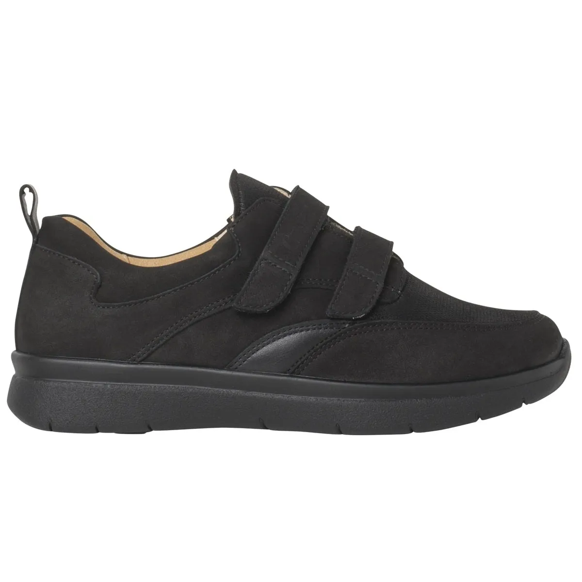 'Kira' women's very wide (K) strap shoe -Black