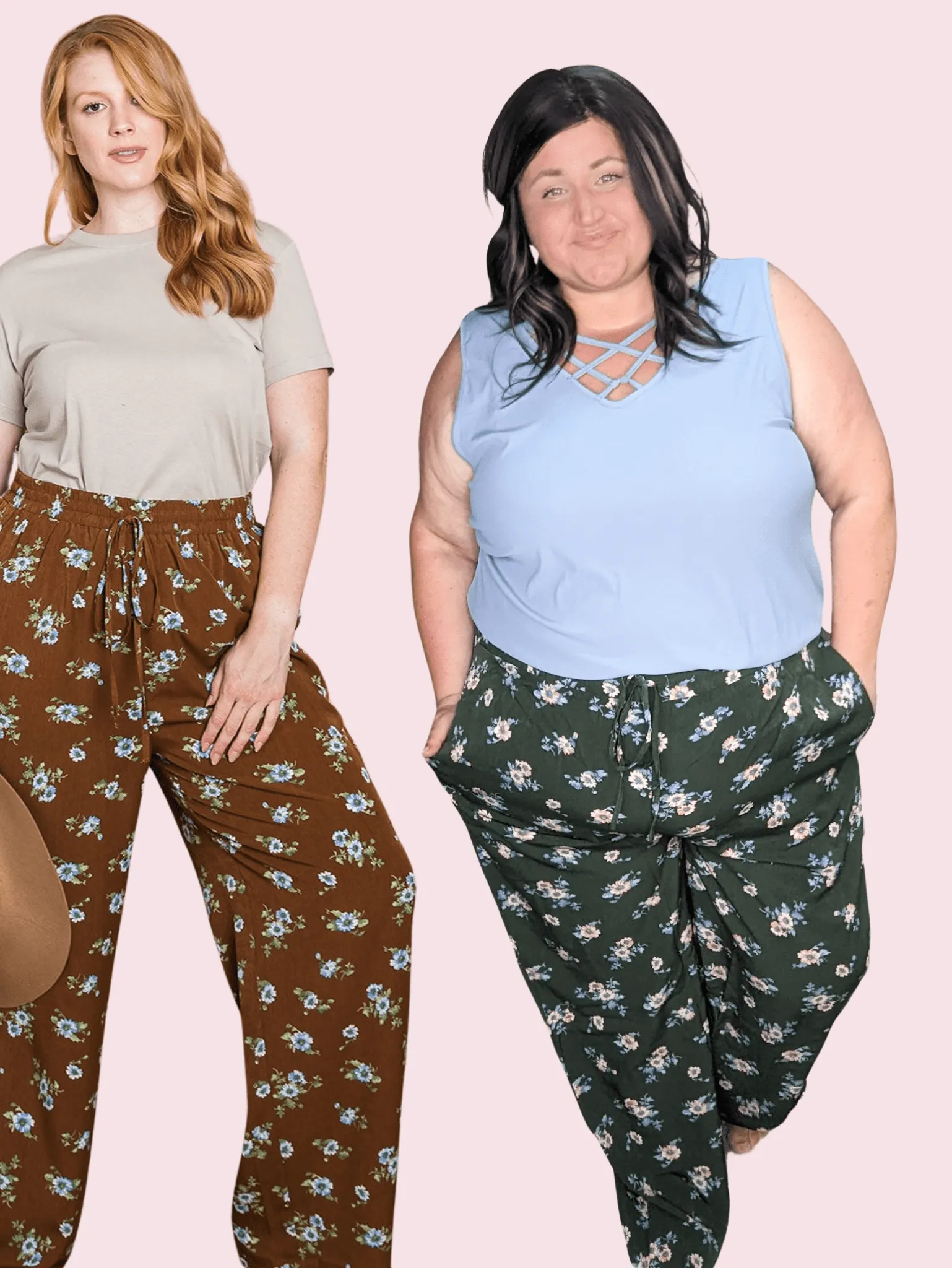 Kristen Floral Wide Leg Pants (2 colors)