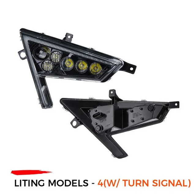 LED Headlight Daytime Running Light Turn Signal for Polaris RZR Pro 2020 UTV KEMIMOTO 12V IP 67 Low/High Beam