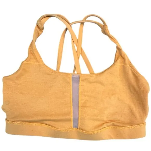 Lululemon Women's Luxtreme Strappy Back Energy Sports Bra Creamsicle Pop Size 8