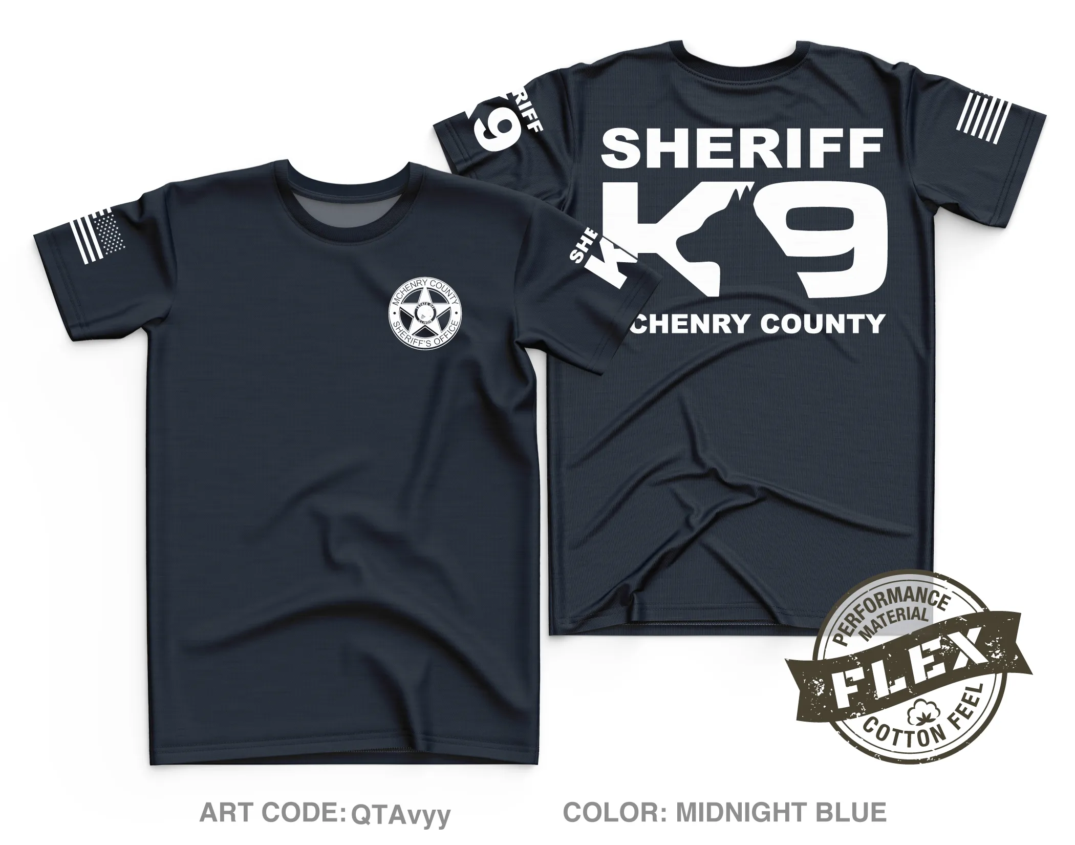 MCSO K-9 Unit Fundraising Collection Core Men's SS Flex Performance Tee - QTAvyy