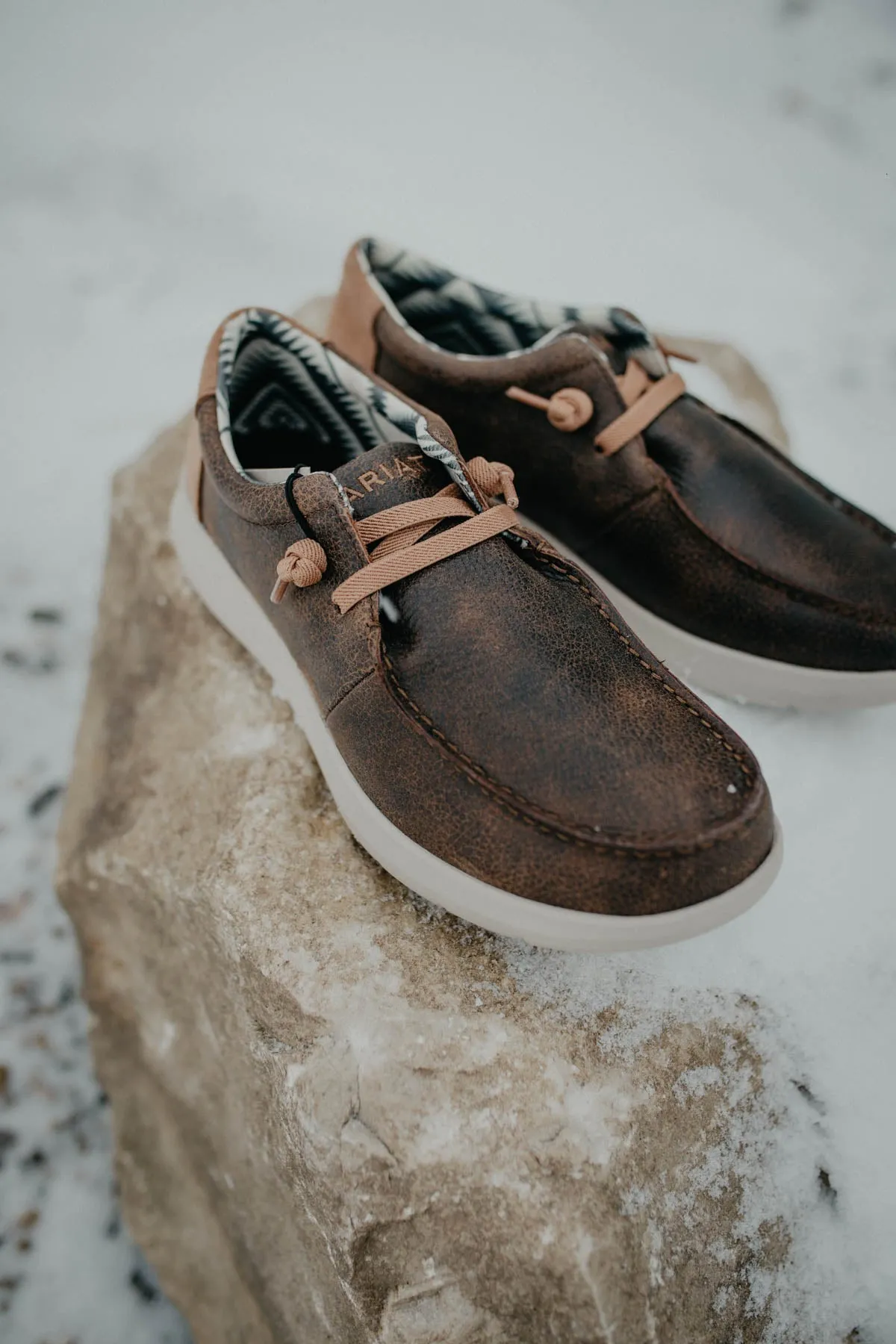 Men's Ariat Leather Brown Hilo Casual Shoes (D & EE Widths)