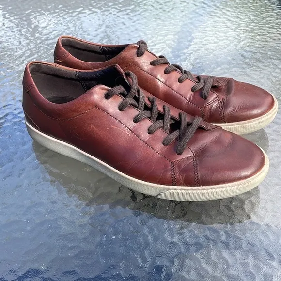 Mens Ecco Soft 7 Danish Design Brown Leather Sneakers Lace Up  US Size12, EUR 46