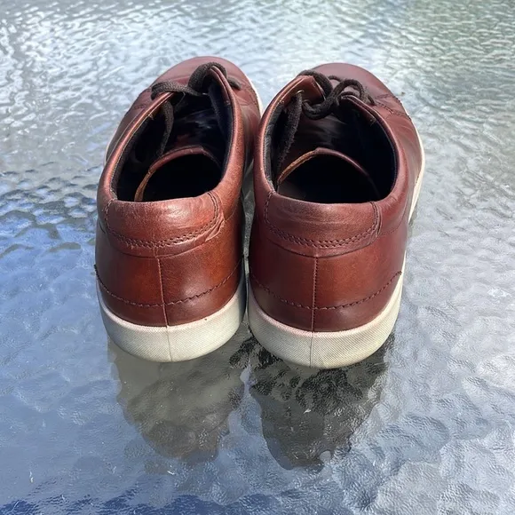 Mens Ecco Soft 7 Danish Design Brown Leather Sneakers Lace Up  US Size12, EUR 46