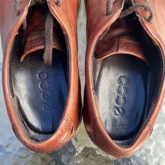 Mens Ecco Soft 7 Danish Design Brown Leather Sneakers Lace Up  US Size12, EUR 46