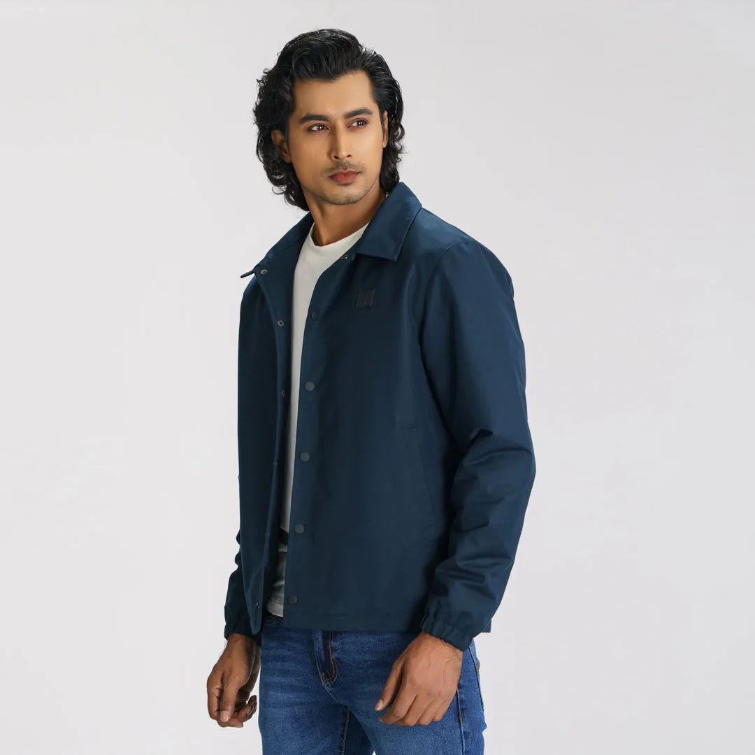 Mens Navy Shacket