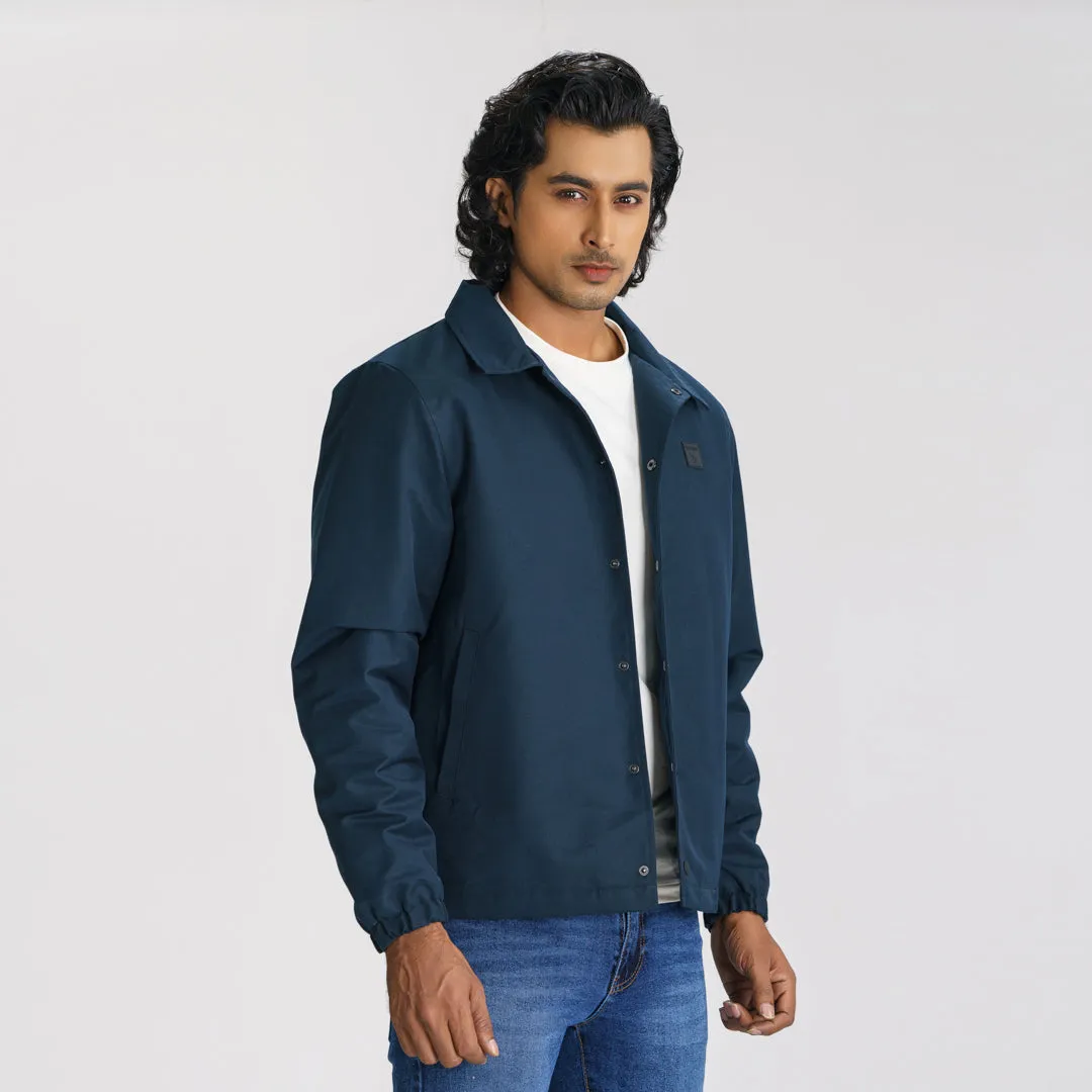 Mens Navy Shacket