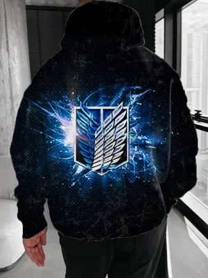 Men's Stylish Comic Print Hoodie