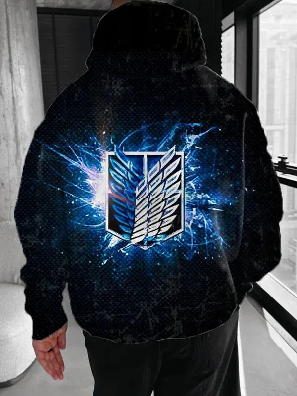 Men's Stylish Comic Print Hoodie