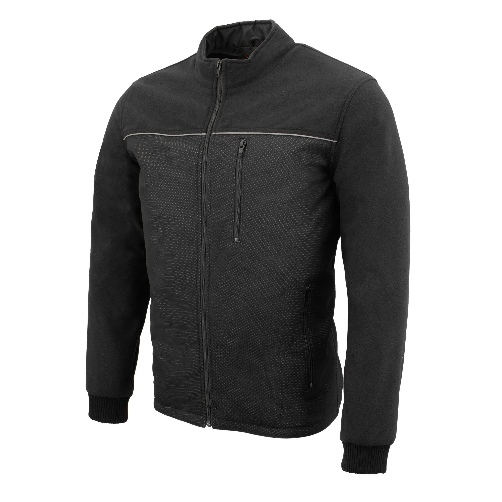 Mens Textile & Fleece Combo jacket w/ Reflective Detailing