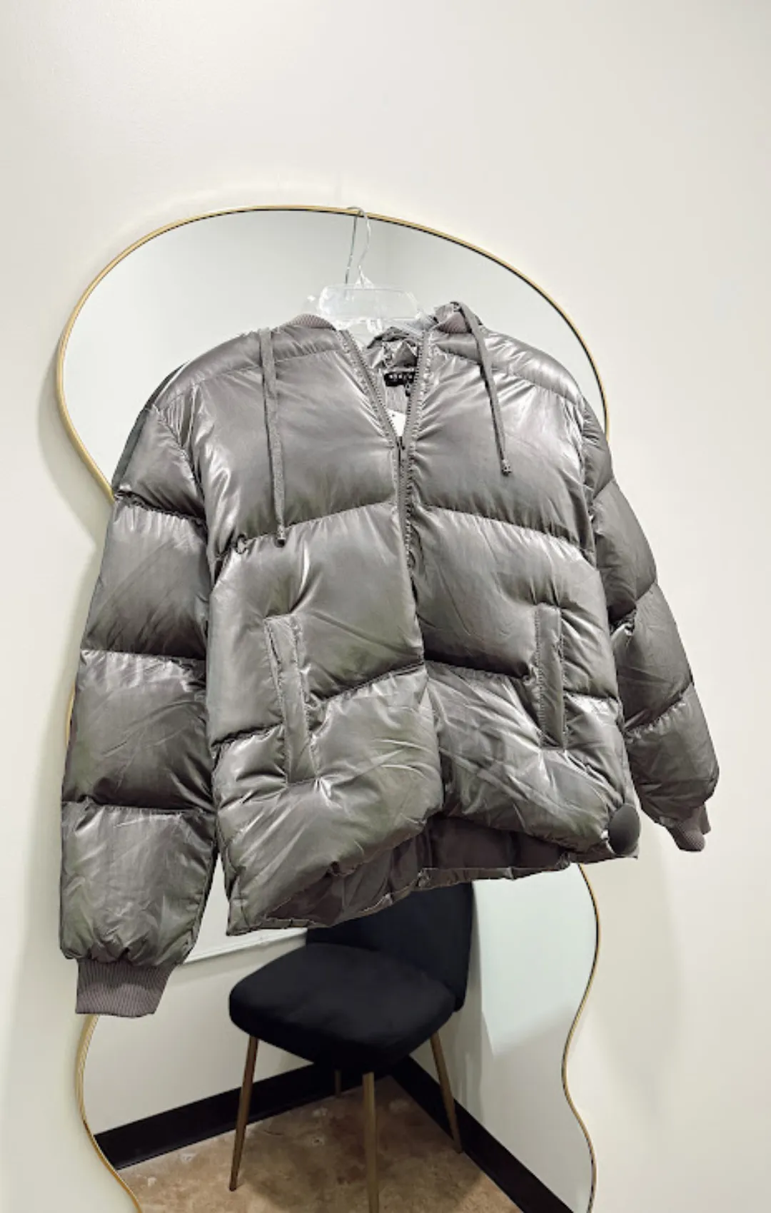 Metallic Padded Puffer Jacket