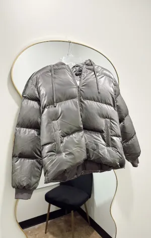 Metallic Padded Puffer Jacket