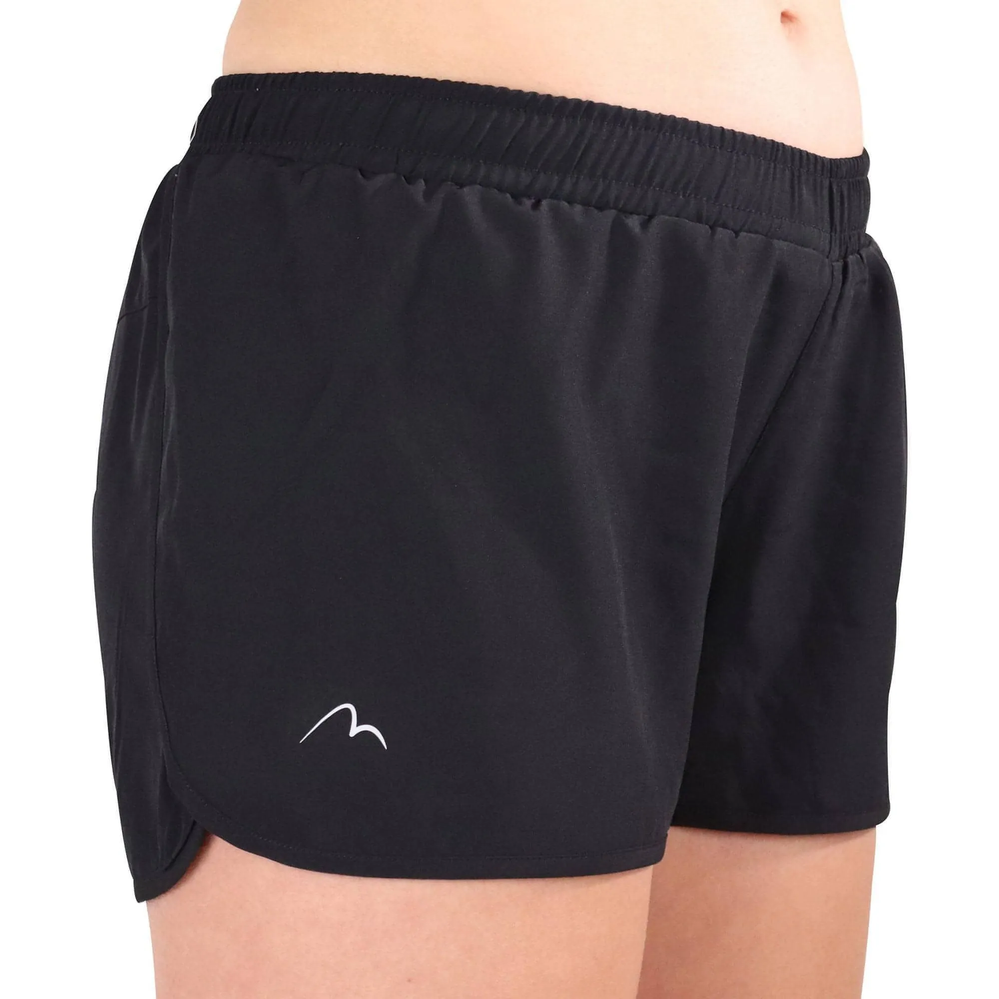 More Mile Racer Split Womens Running Shorts - Black