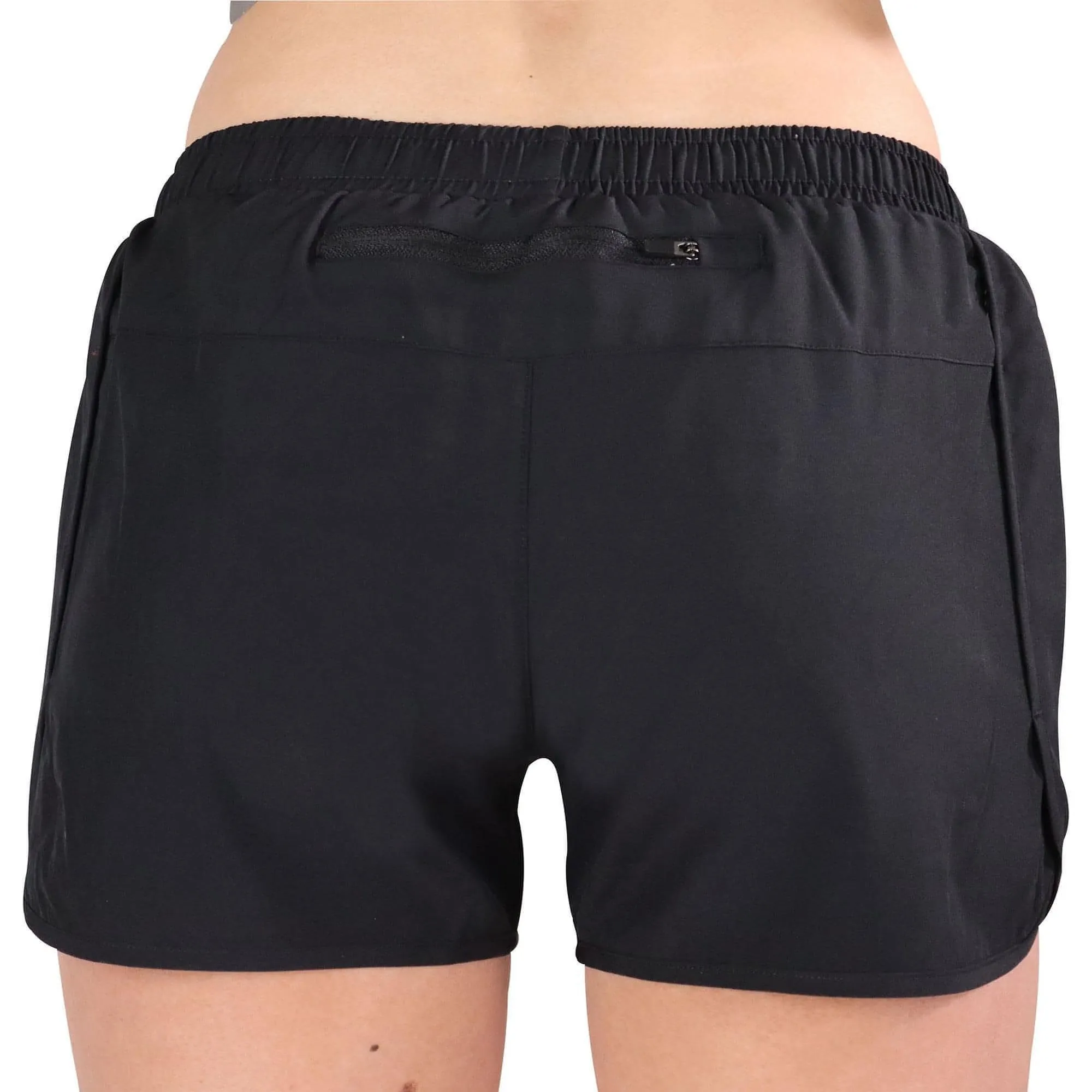 More Mile Racer Split Womens Running Shorts - Black