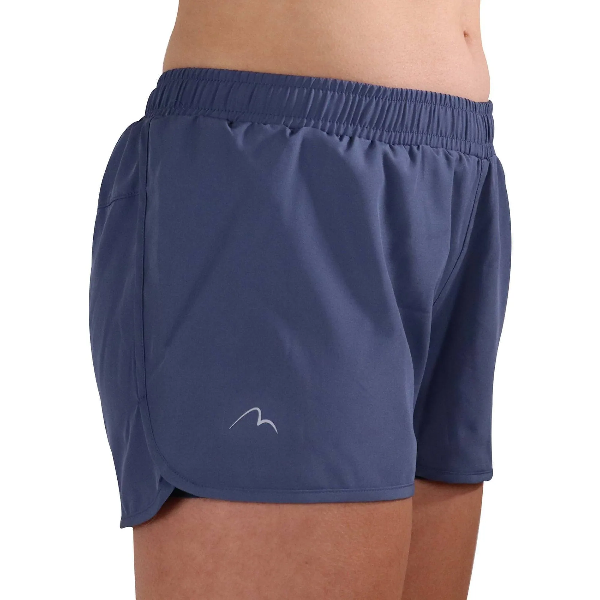 More Mile Racer Split Womens Running Shorts - Blue