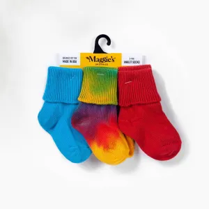 Multi-Color Organic Cotton Socks - Pack of 3