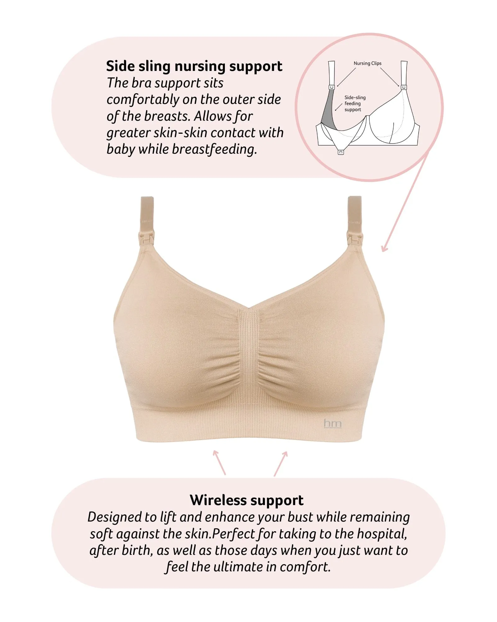My Necessity Seamless Nursing Bra - Frappe