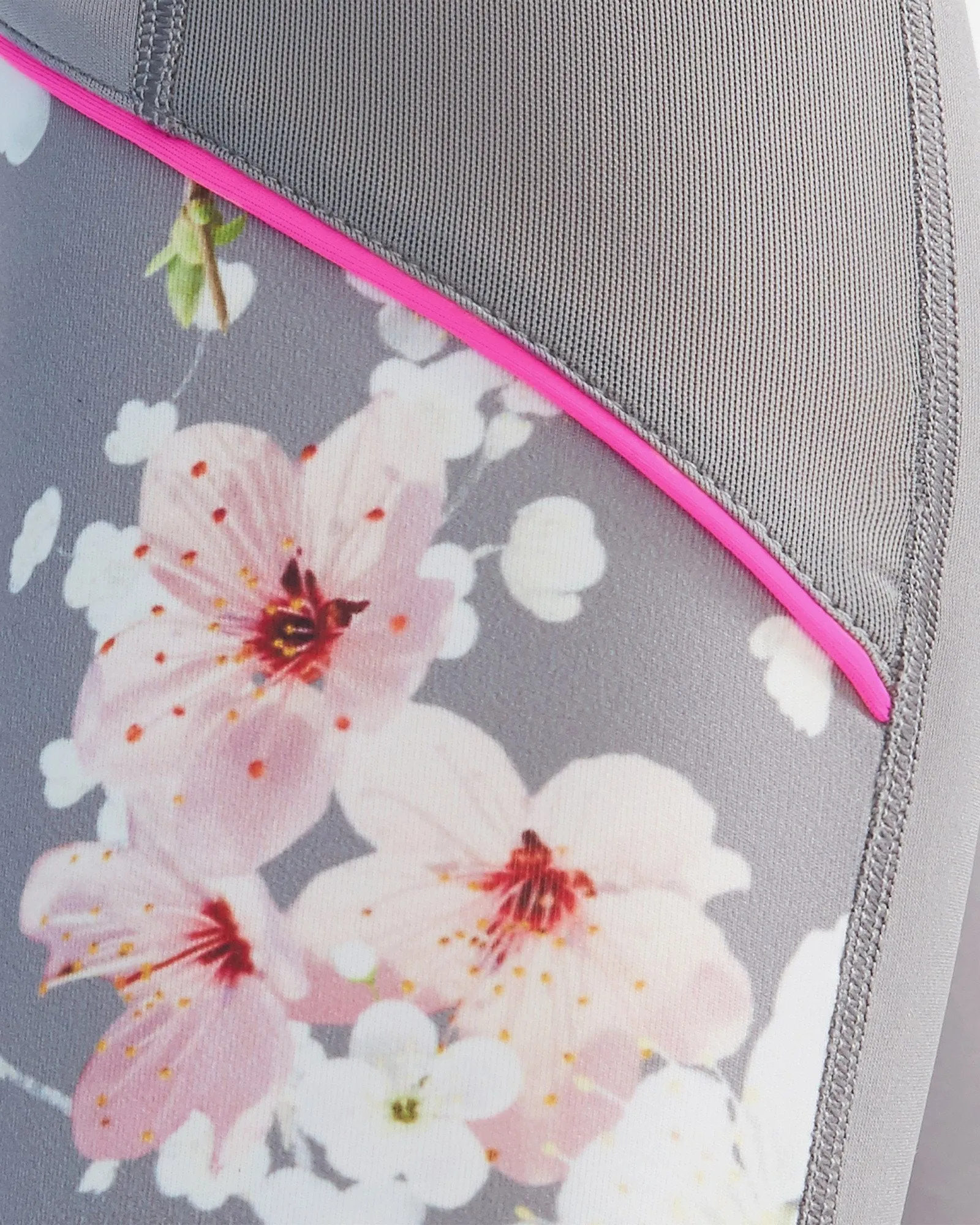 Myuni Oriental Blossom Mesh Panel Leggings