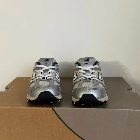 New Balance 530 White/Silver Toddler Sneakers- 10 C