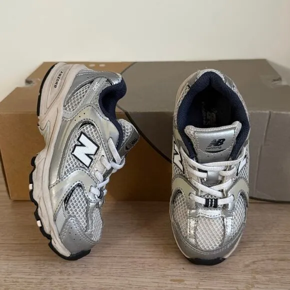 New Balance 530 White/Silver Toddler Sneakers- 10 C