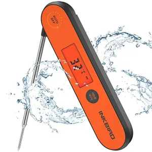 New Inkbird Instant Read Digital Meat Thermometer Waterproof Cooking Candy Thermometer with Rechargeable Calibration Magnet Backlight,IHT-1P Fast Thermometer with Folding Probe for Grill Deep Fry BBQ Milk