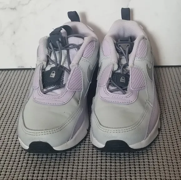 Nike Air Max 90 Toggle TD Pure Platinum Violet Kids Sneakers Shoes 1.5 Youth