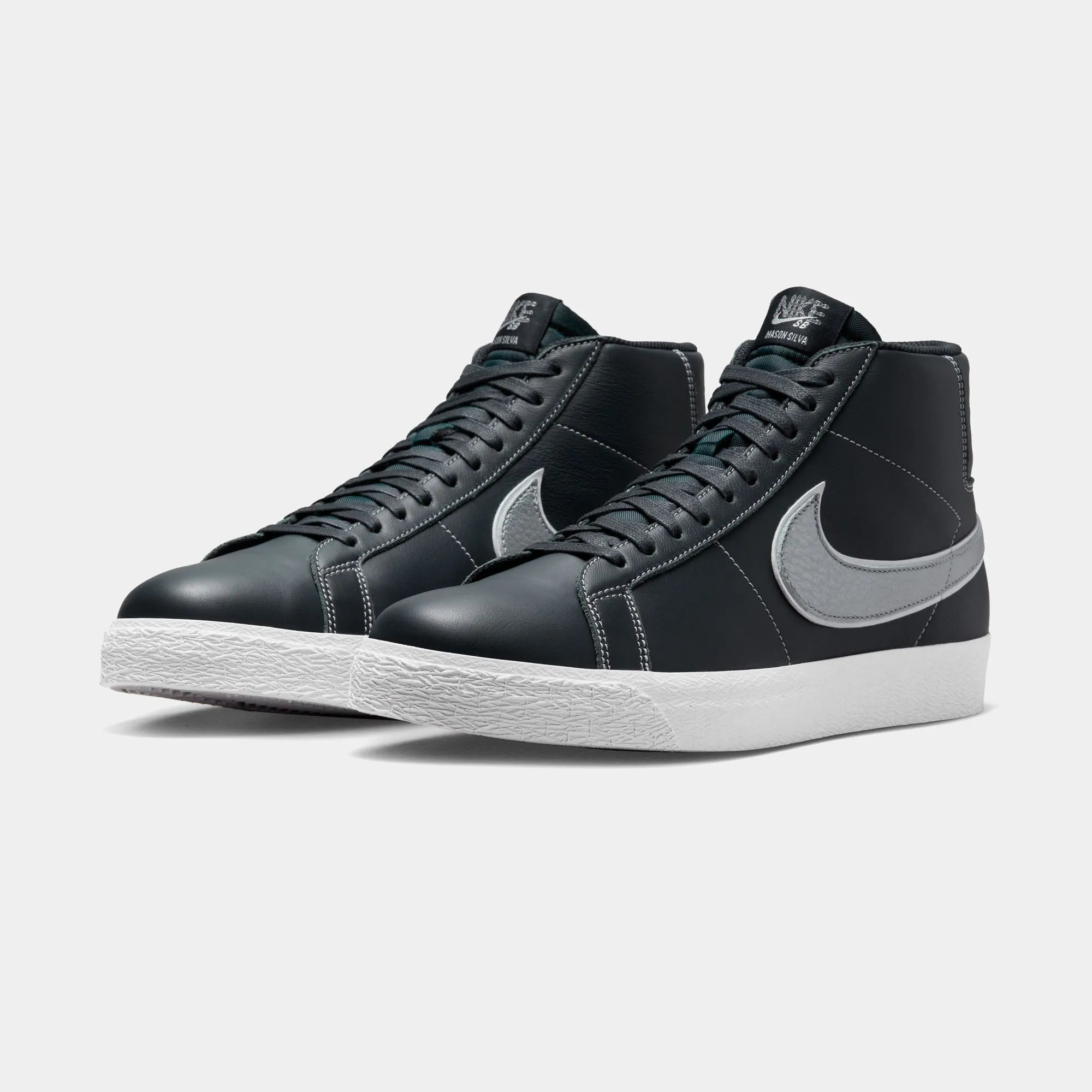 NIKE SB ZOOM BLAZER MID X MASON SILVA - BLACKENED BLUE/WOLF GREY